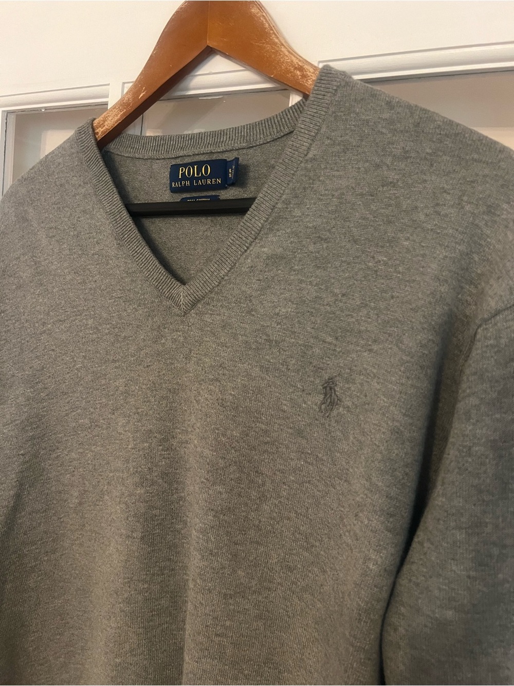 Ralph Lauren Gray V-Neck Sweater - Polo Classic size men’s XL